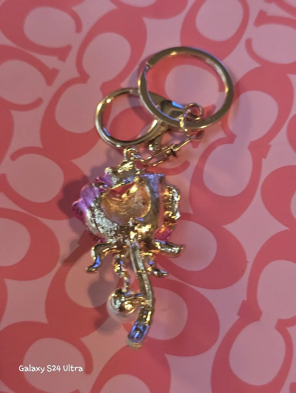 Beautiful Rose Bag Charm/ Keychain NEW